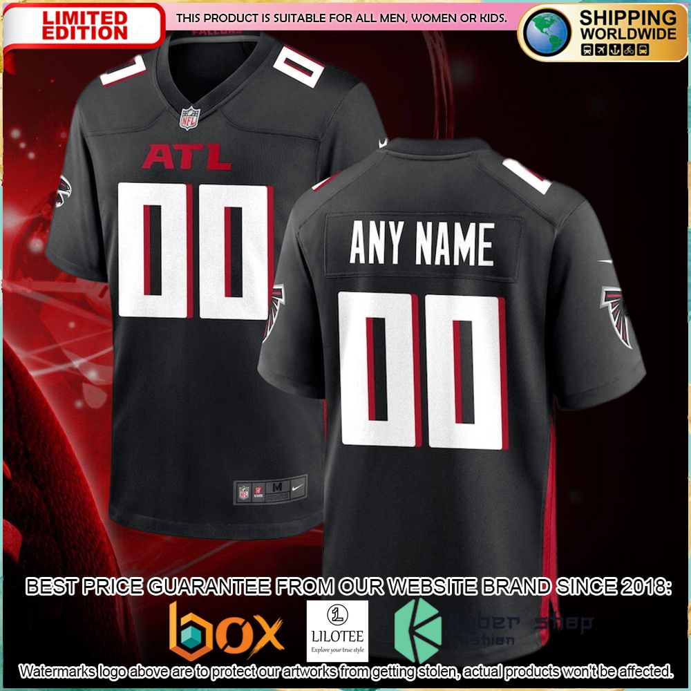atlanta falcons nike custom black football jersey 1 461