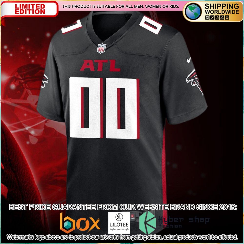 atlanta falcons nike custom black football jersey 2 313