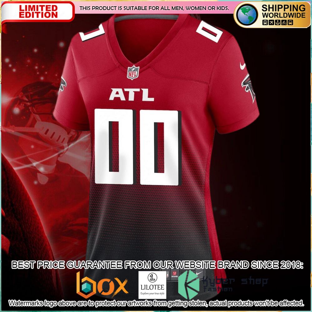 atlanta falcons nike womens alternate custom red football jersey 2 51