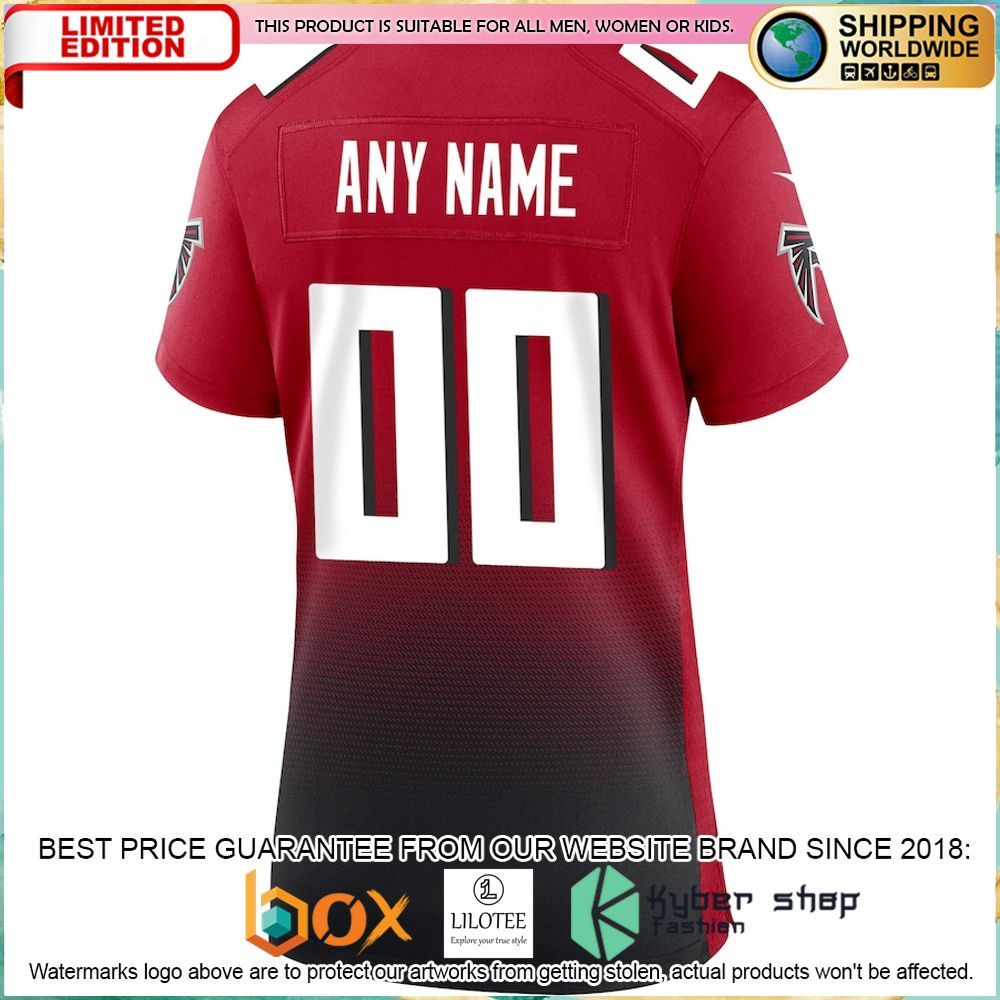 atlanta falcons nike womens alternate custom red football jersey 3 636