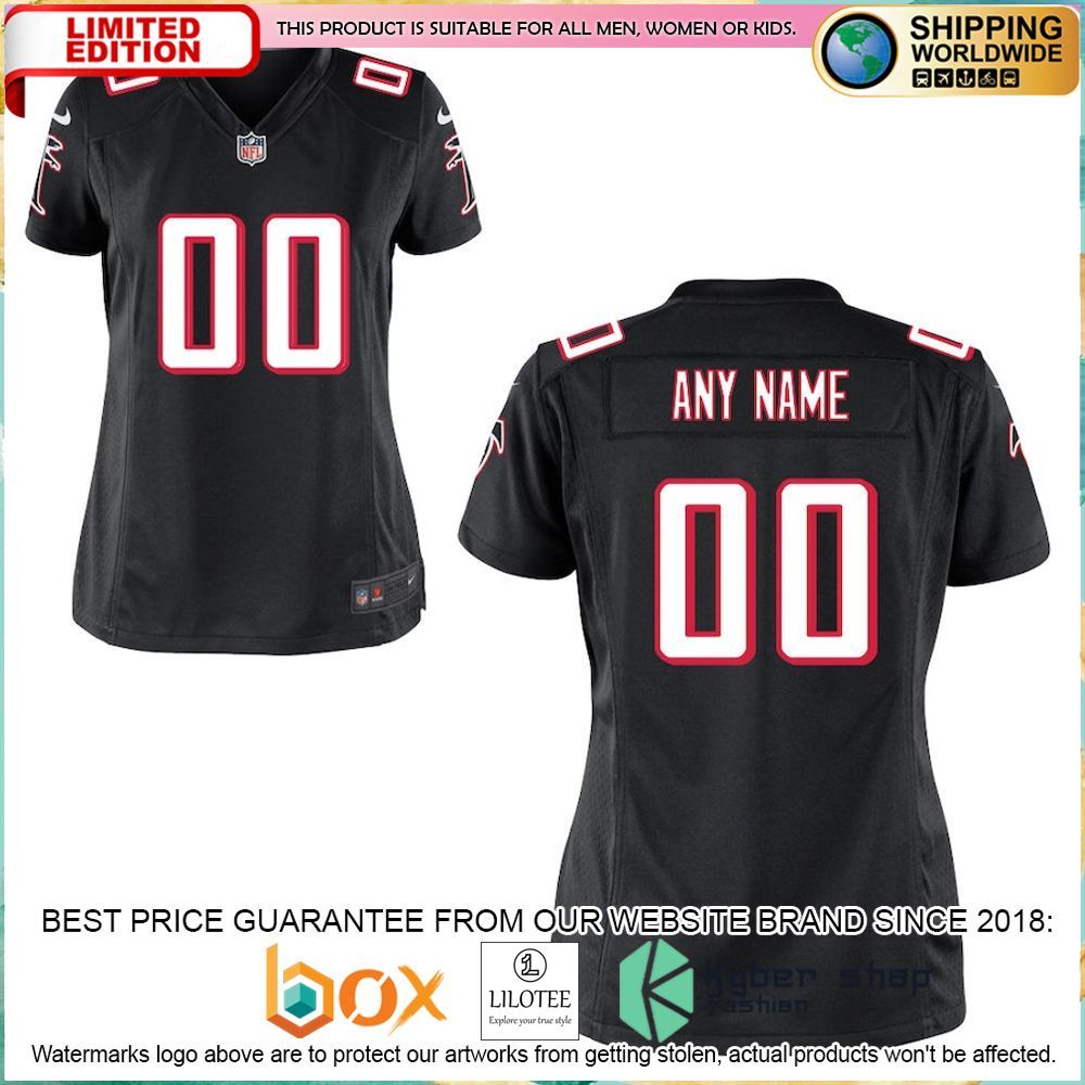 atlanta falcons nike womens replica black football jersey 1 338