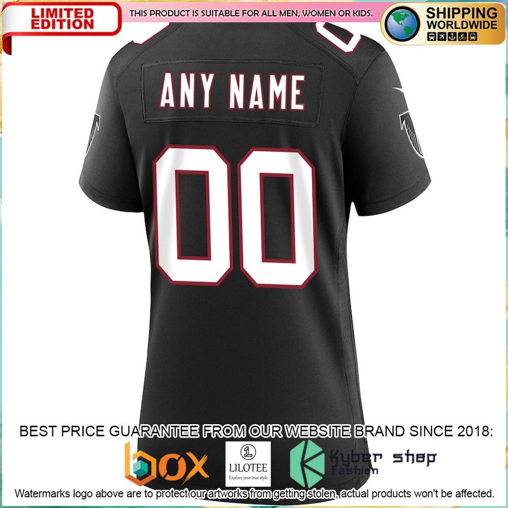 atlanta falcons nike womens throwback custom black football jersey 3 926