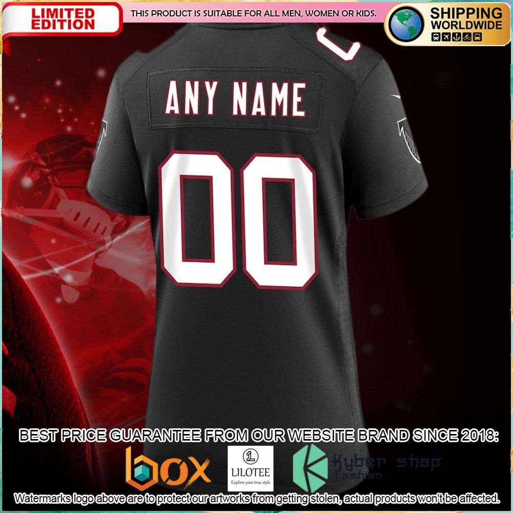 atlanta falcons nike womens throwback custom black football jersey 3 958