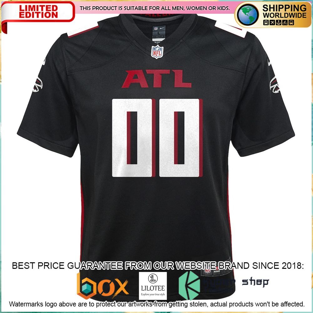 atlanta falcons nike youth custom black football jersey 2 314