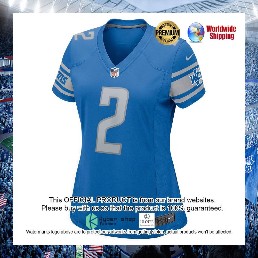 austin bryant detroit lions nike womens blue football jersey 2 867