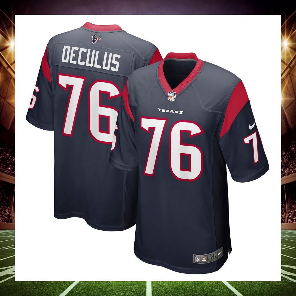 austin deculus houston texans navy football jersey 1 559