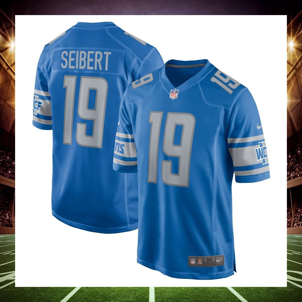 austin seibert detroit lions blue football jersey 1 603