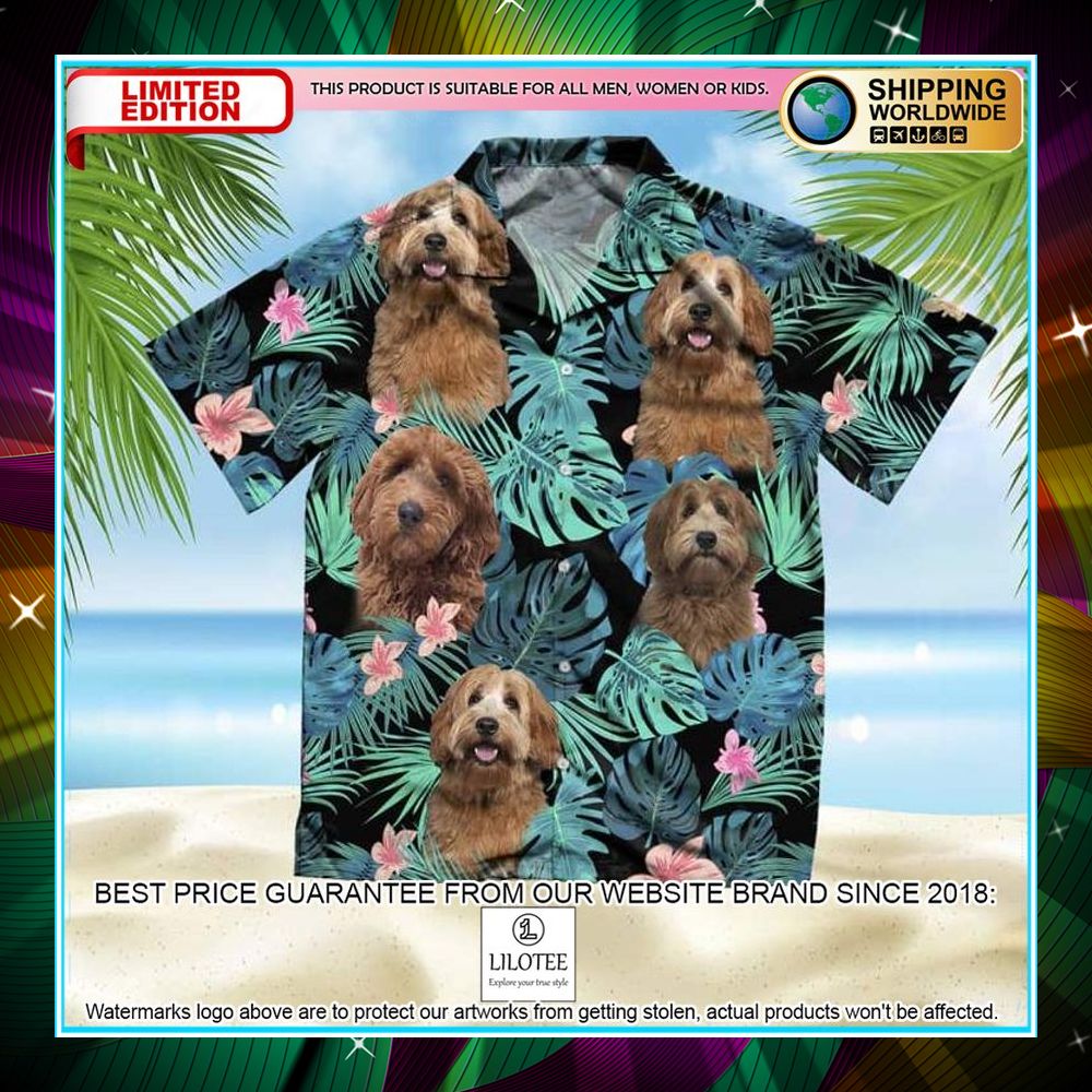 australian cobberdog summer leaves hawaiian shirt 1 404