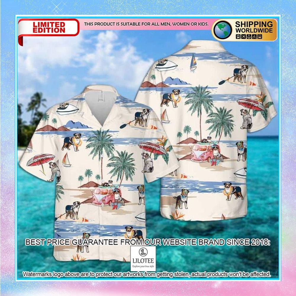 australian shepherd summer beach hawaiian shirt 1 941