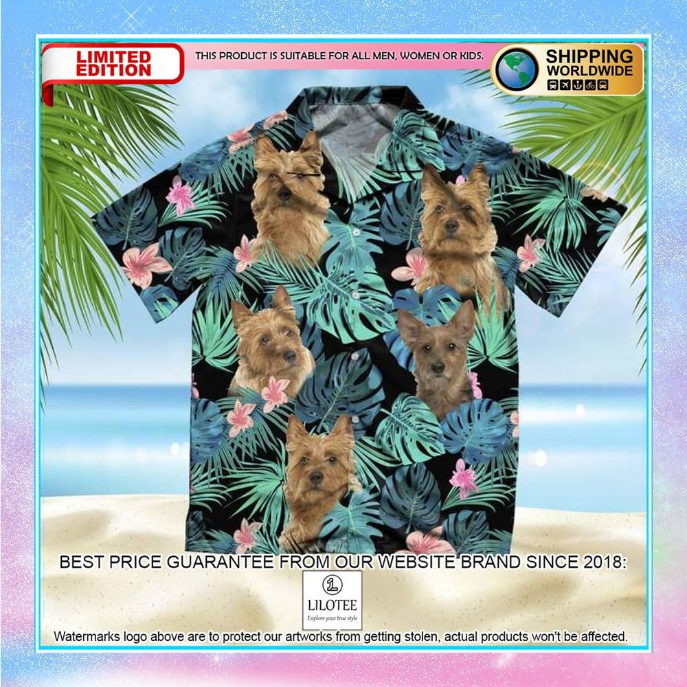 australian terrier summer leaves hawaiian shirt 1 220