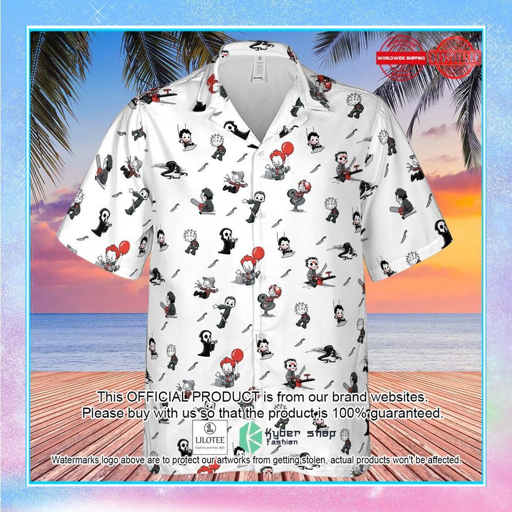 baby horror characters pattern hawaiian shirt 2 257