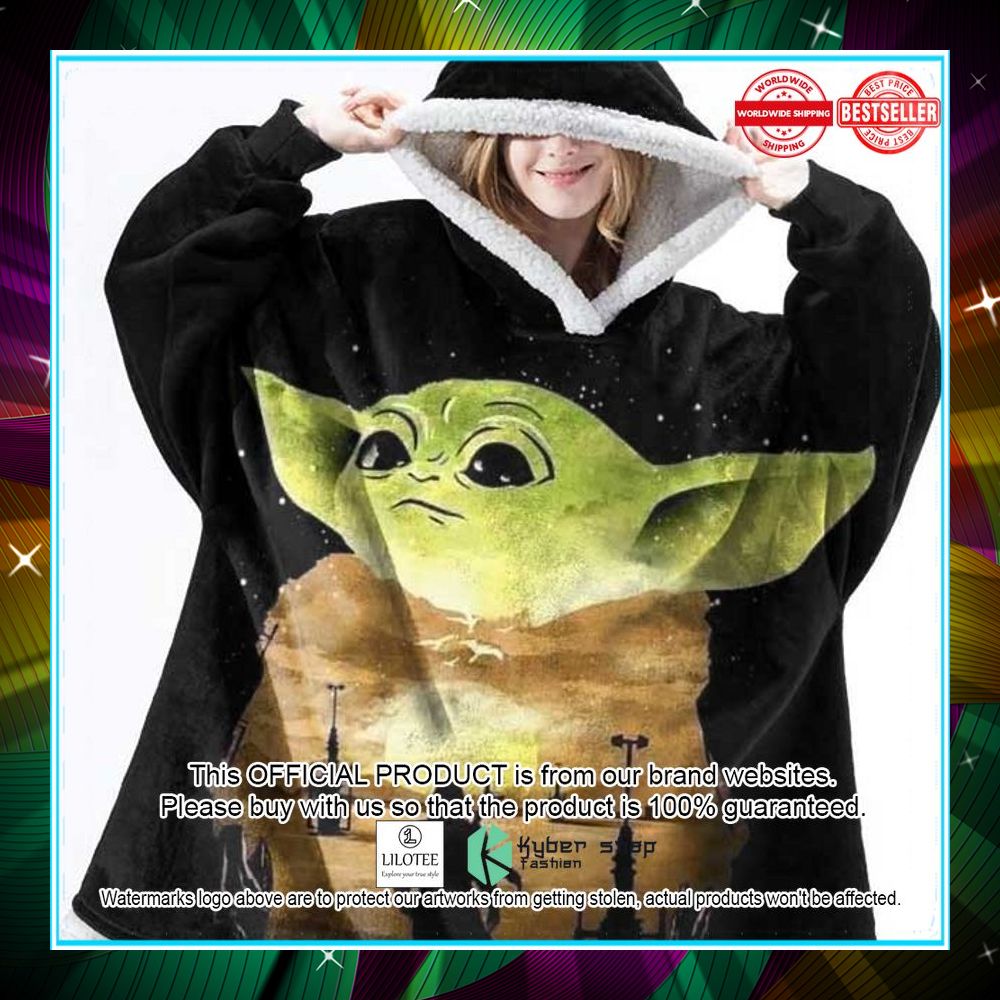 baby yoda star wars blanket hoodie 1 436