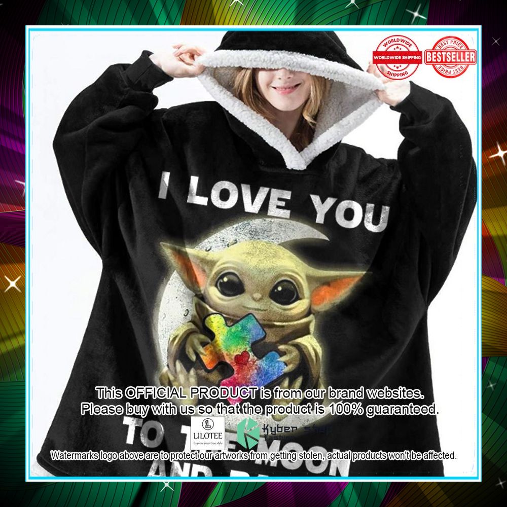 baby yoda star wars i love you to the moon and back blanket hoodie 1 61
