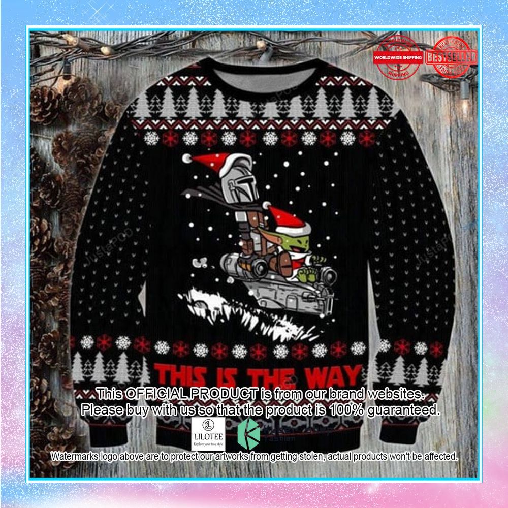 baby yoda this is the way christmas sweater 1 791