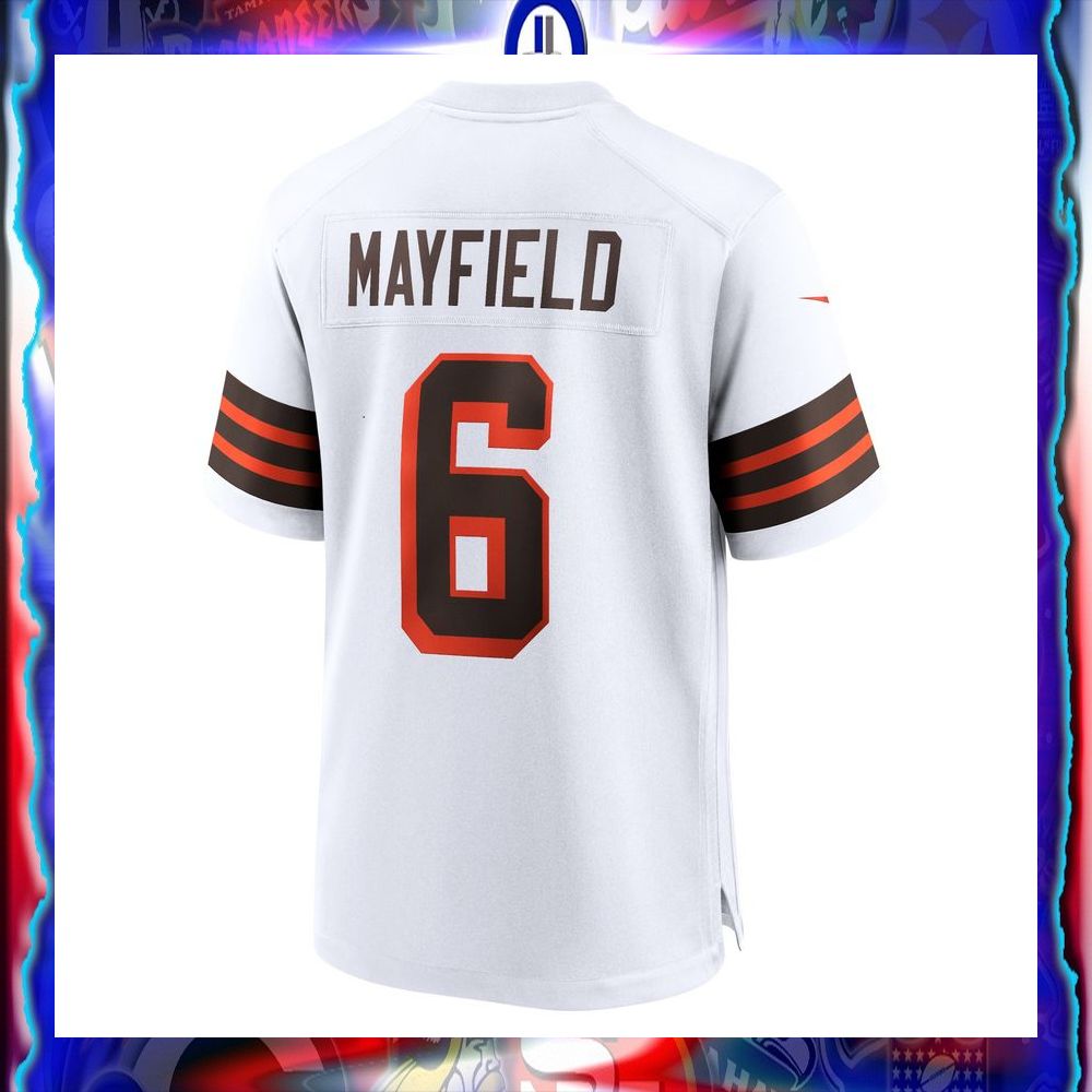 Baker Mayfield Cleveland Browns 1946 Collection Alternate White Football Jersey 8 baker mayfield cleveland browns 1946 collection alternate white football jersey 3 492