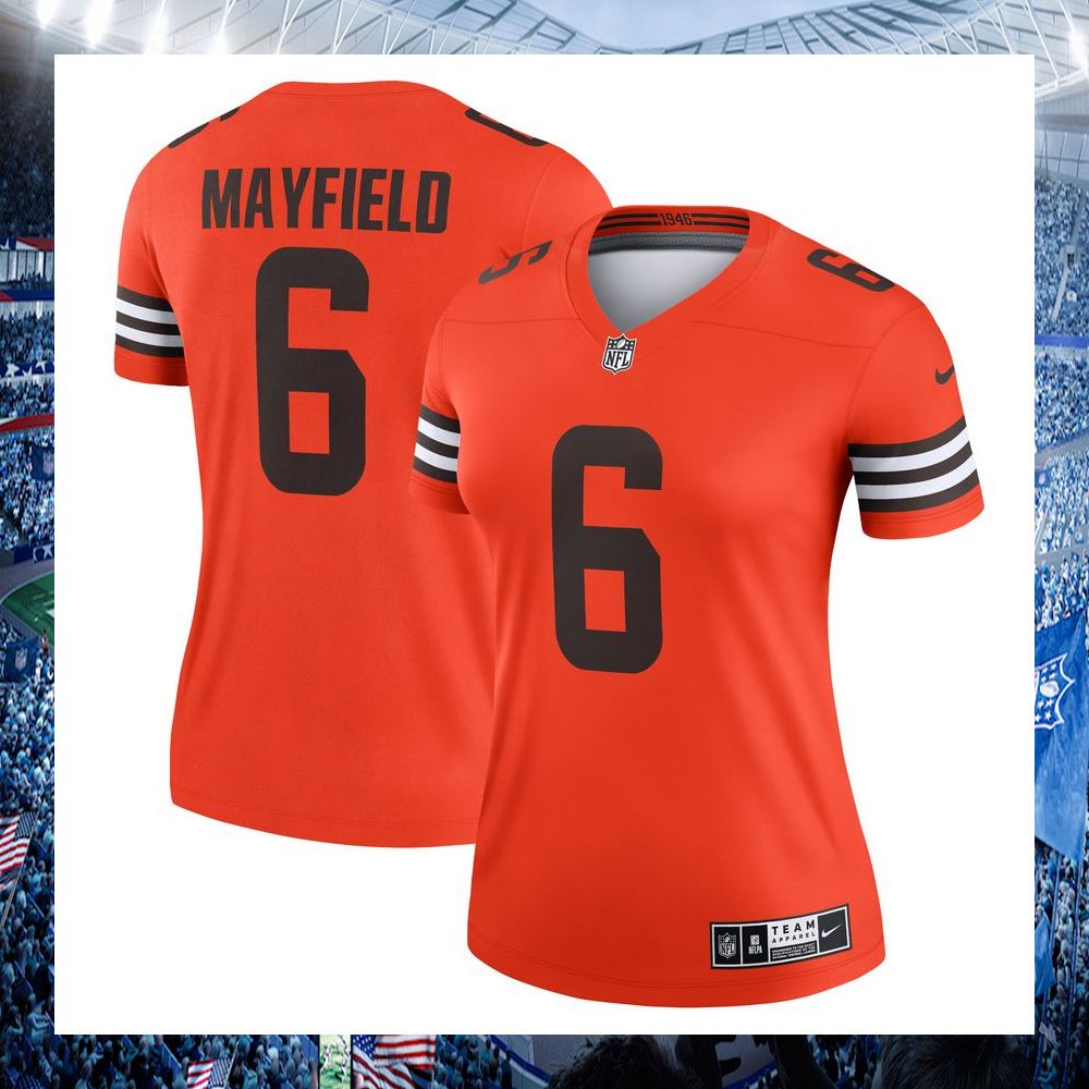 baker mayfield cleveland browns nike womens inverted legend orange football jersey 1 69