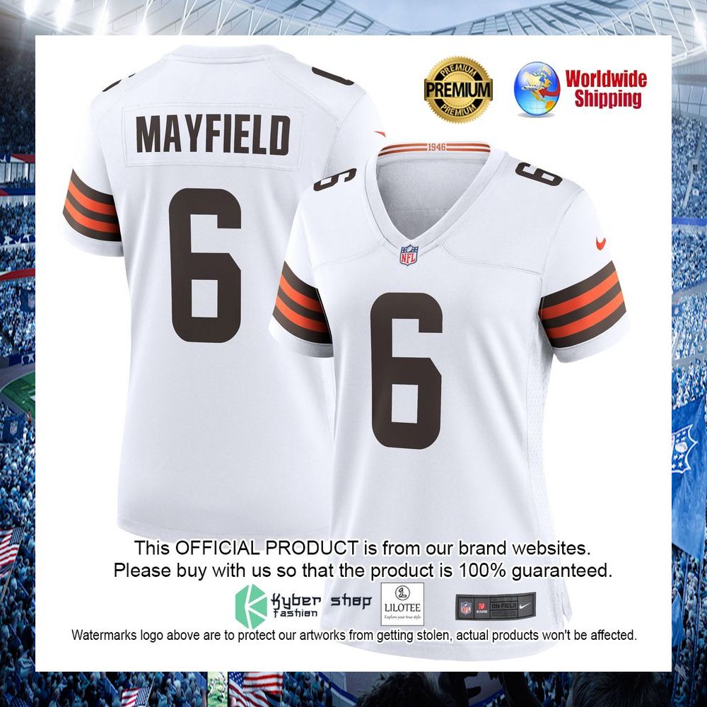 baker mayfield cleveland browns nike womens white football jersey 1 492