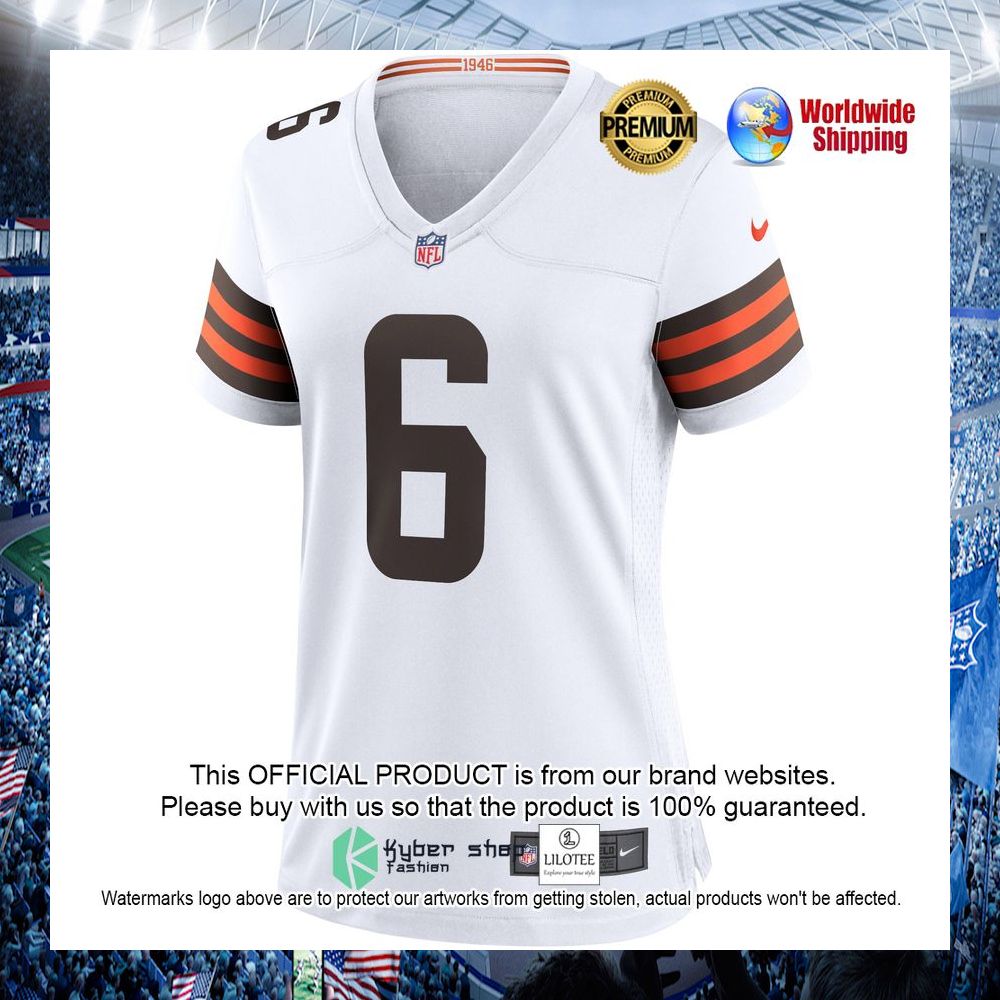 baker mayfield cleveland browns nike womens white football jersey 2 843