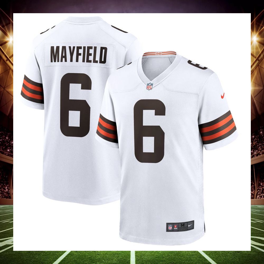 baker mayfield cleveland browns white football jersey 1 160
