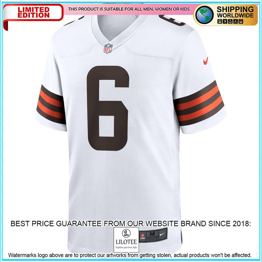 baker mayfield cleveland browns white football jersey 2 748