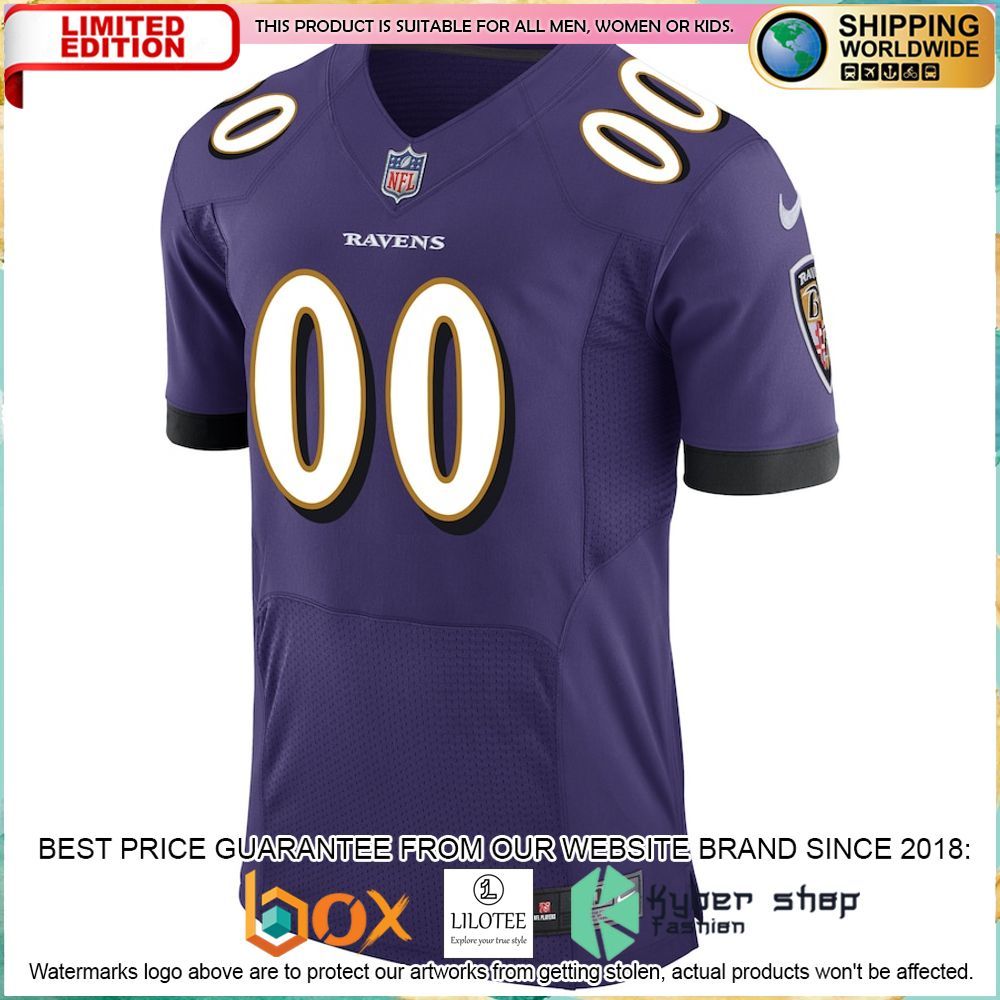 baltimore ravens nike speed machine custom elite purple football jersey 2 627