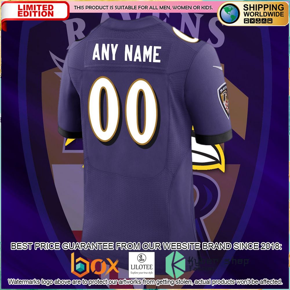 baltimore ravens nike speed machine custom elite purple football jersey 3 427