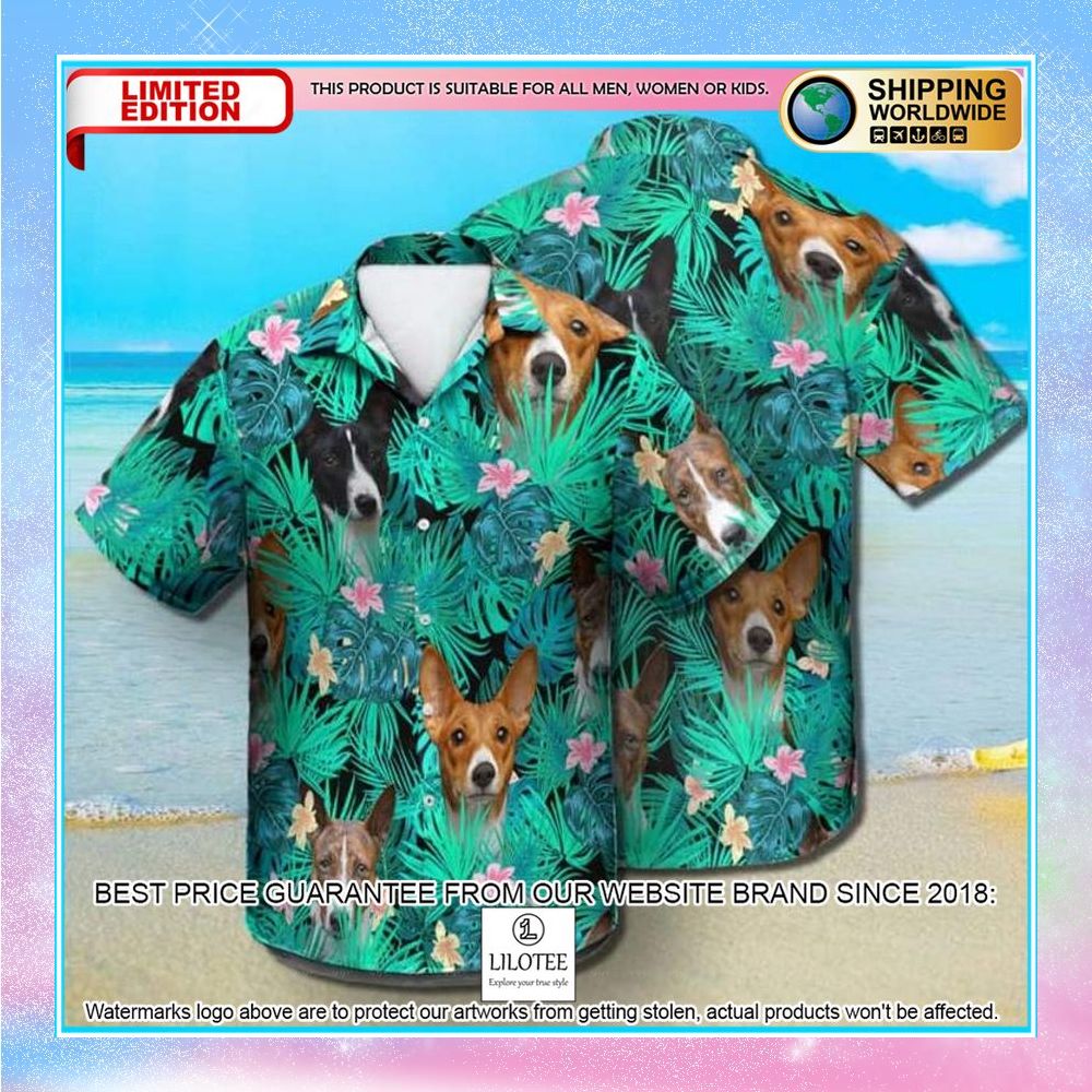 basenji summer leaves hawaiian shirt 1 817