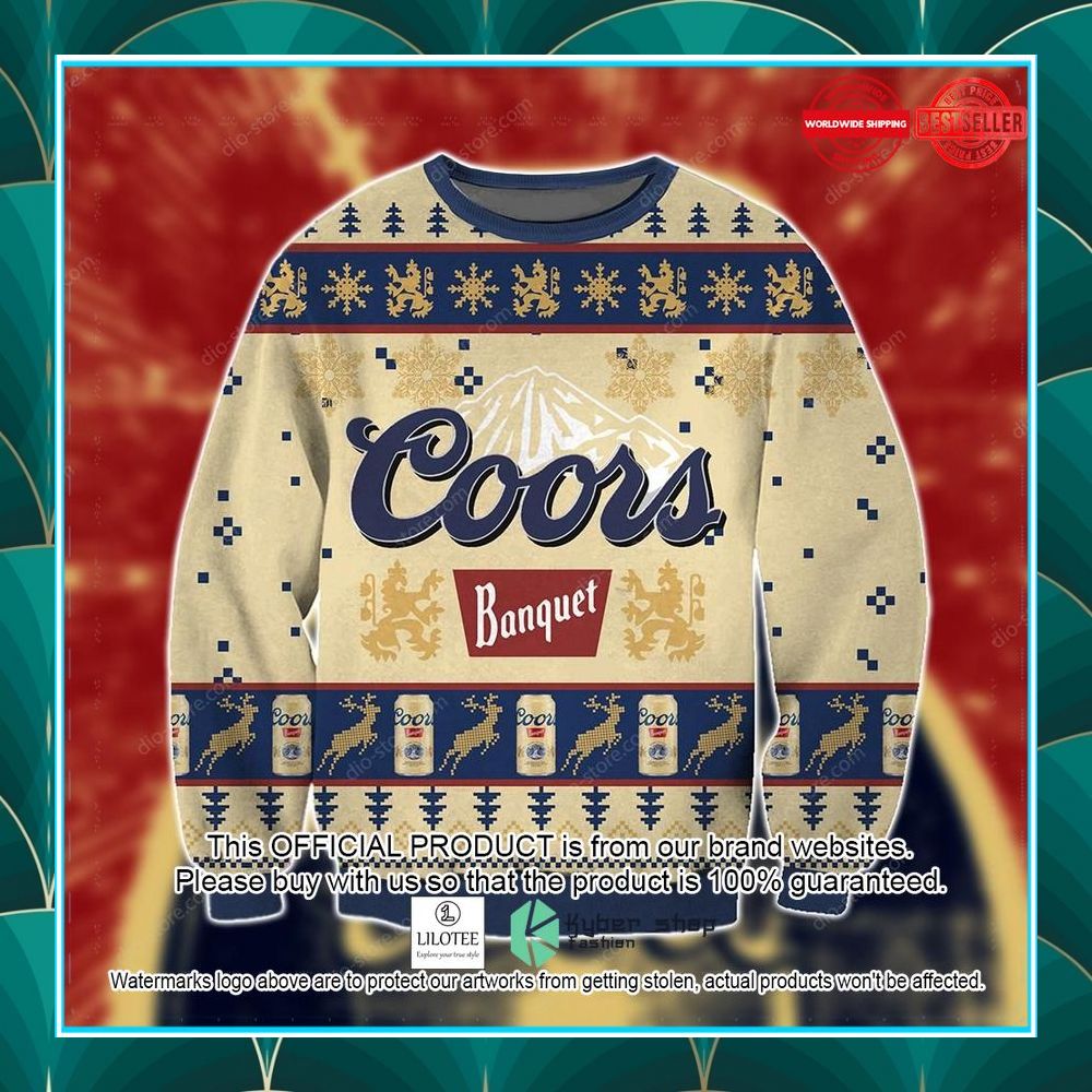 beer coors banquet logo ugly christmas sweater 1 895
