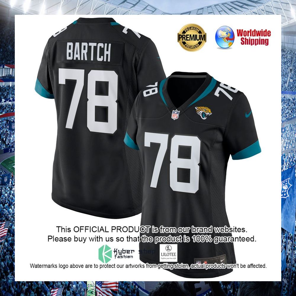 ben bartch jacksonville jaguars nike womens black football jersey 1 121