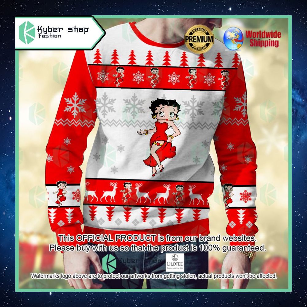 betty boop betty boop christmas sweater 1 250