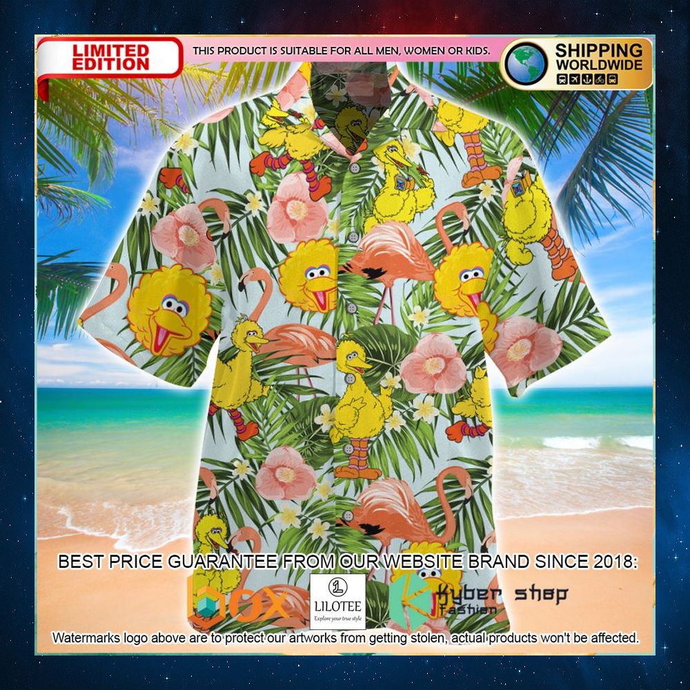 big bird sesame street hawaiian shirt 1 552