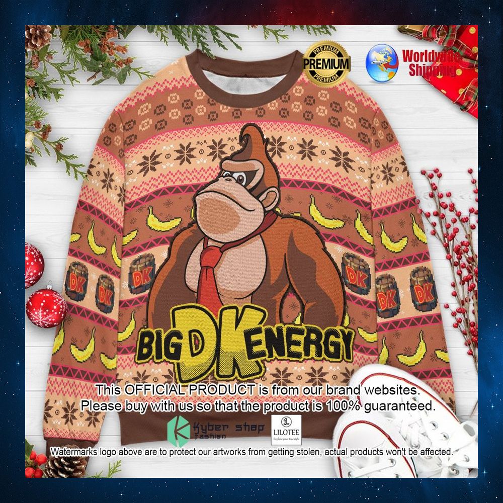 big dk energy donkey kong christmas sweater 1 240
