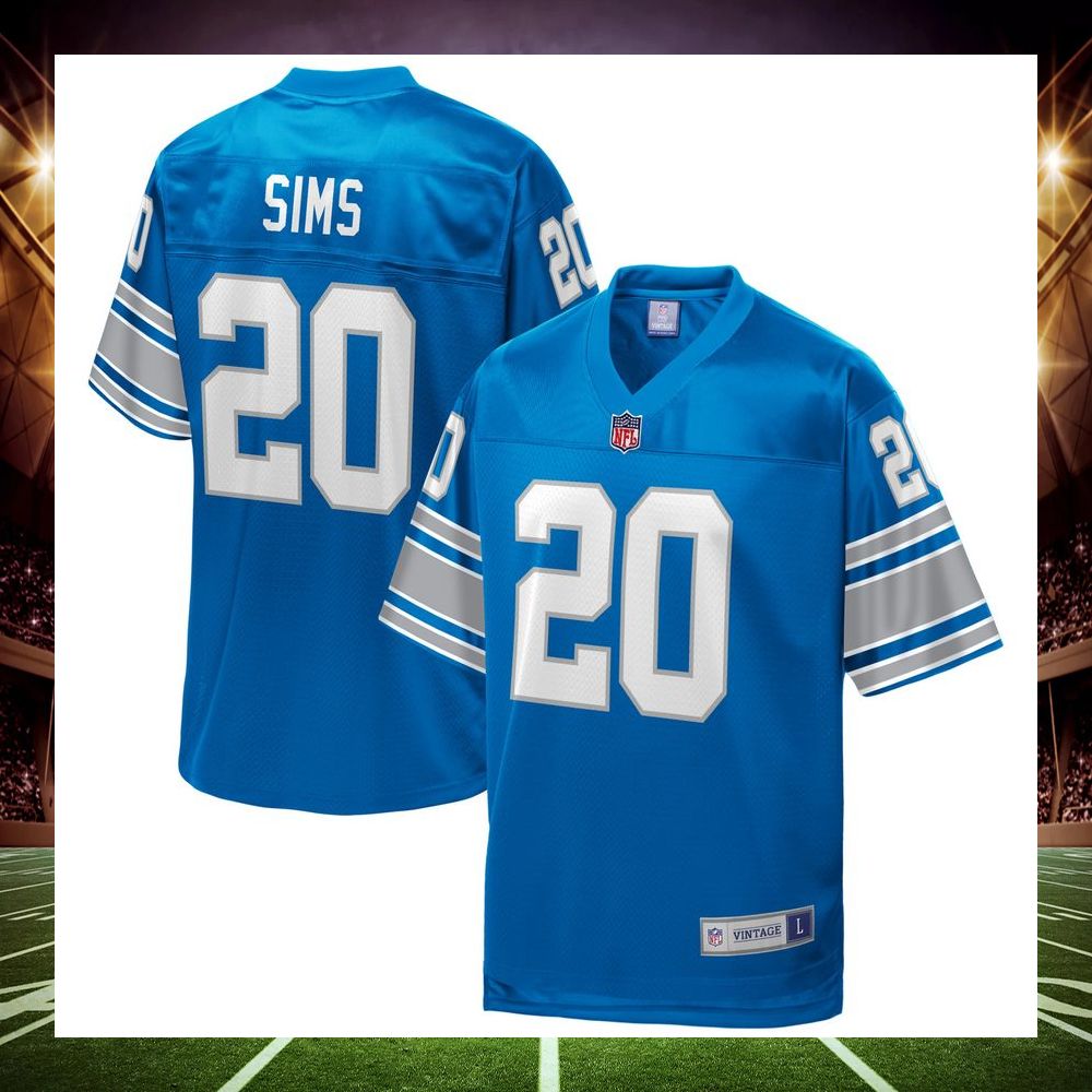 billy sims detroit lions nfl pro line replica retired royal football jersey 1 938