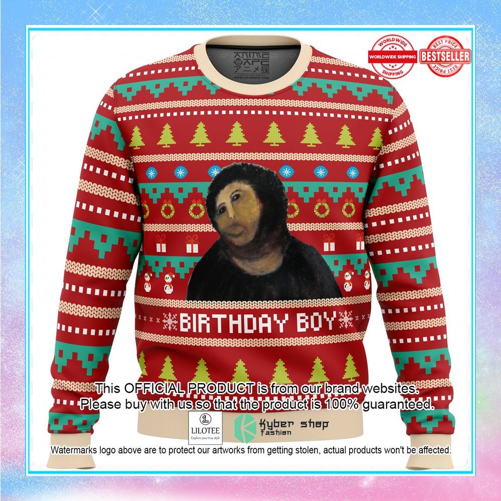 birthday boy potato jesus ugly christmas sweater 1 117