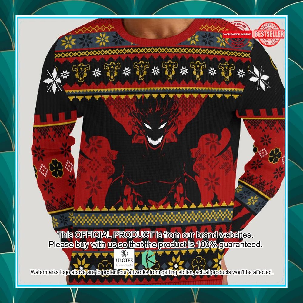 black clover anti magic demon christmas sweater 1 199