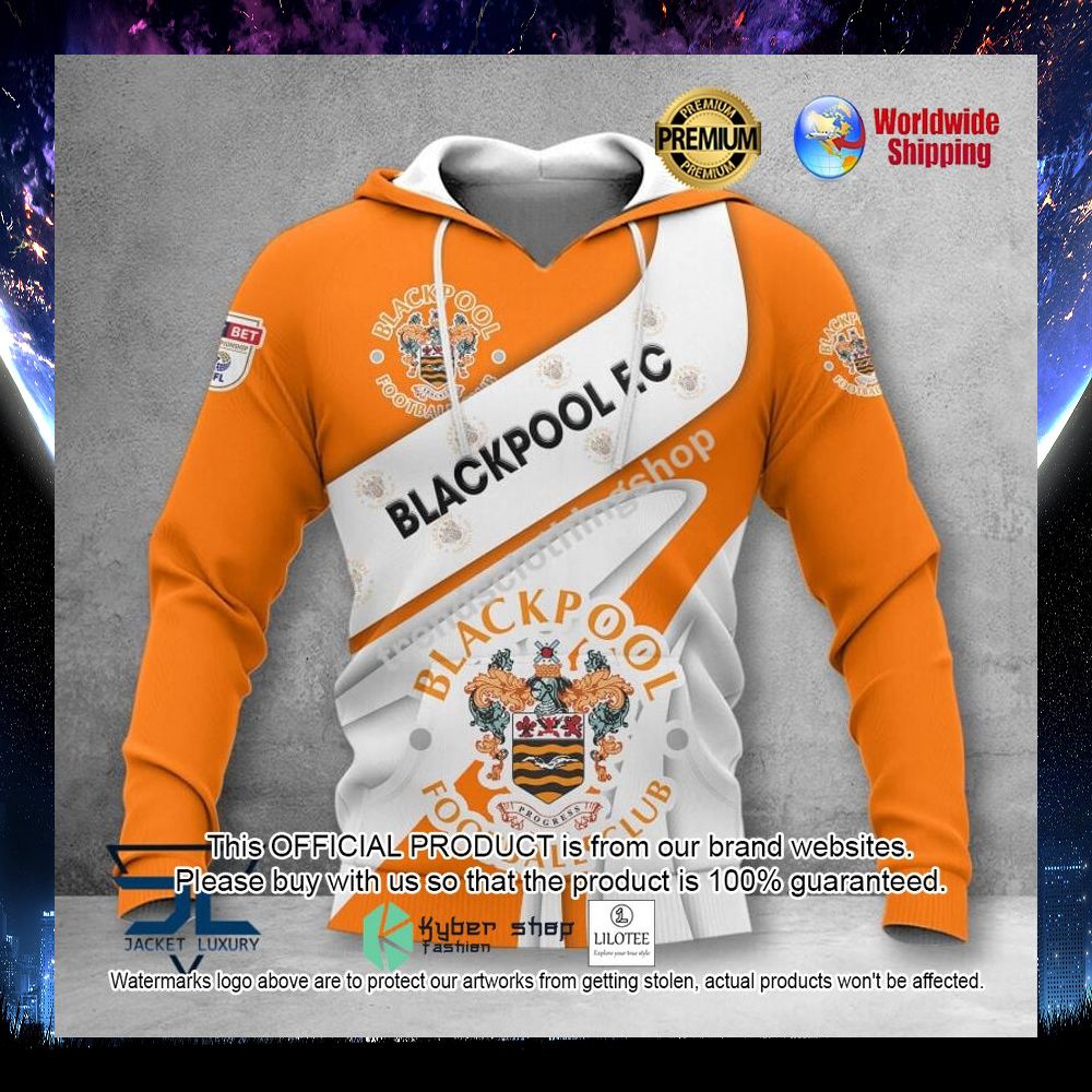 blackpool football club 3d hoodie shirt 1 564