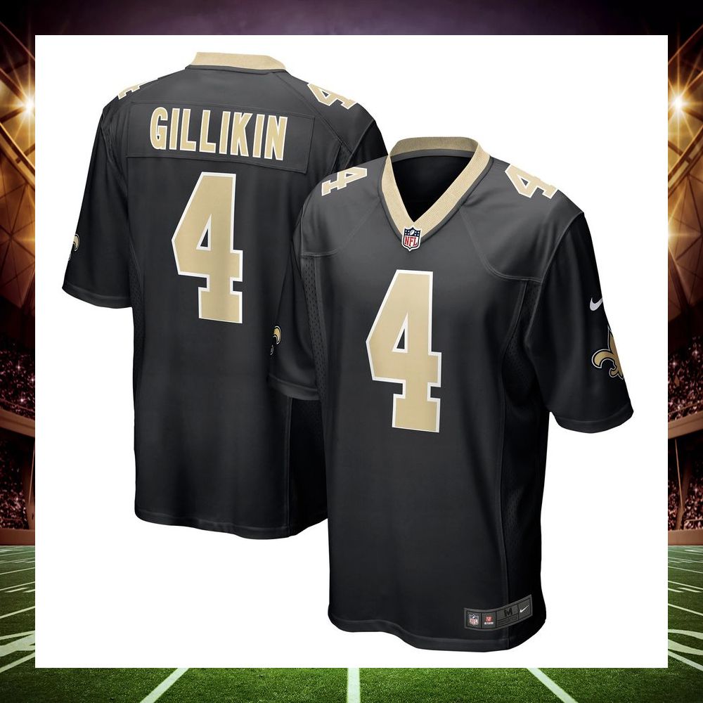 blake gilikin new orleans saints black football jersey 4 36