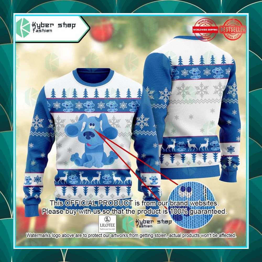 blue blues clues ugly sweater 1 566