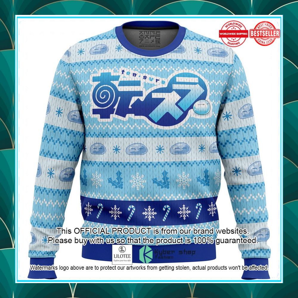 blue christmas that time i got reincarnated as a slime christmas sweater 1 918