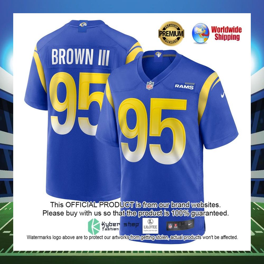 bobby brown iii los angeles rams nike game royal football jersey 1 991