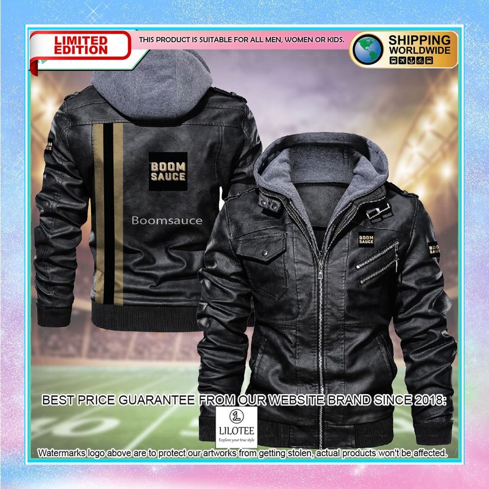 boomsauce leather jacket fleece jacket 1 446