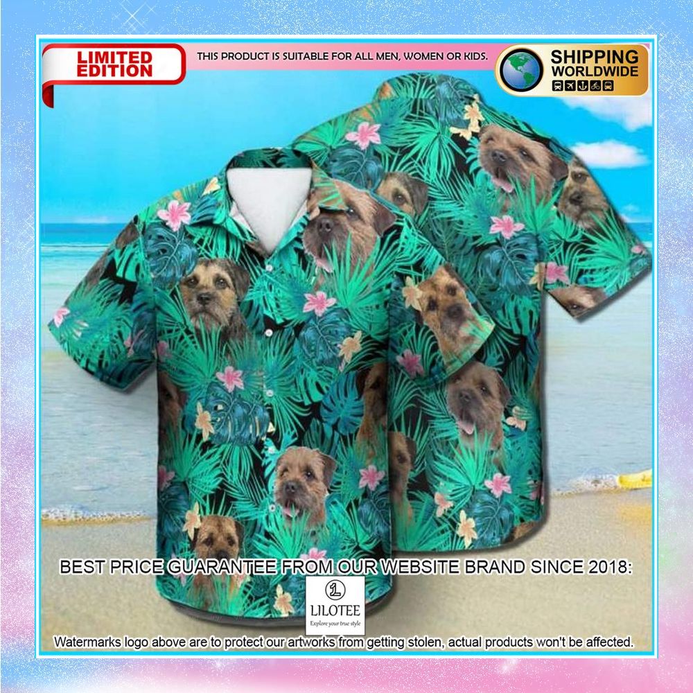 border terrier summer leaves hawaiian shirt 1 245