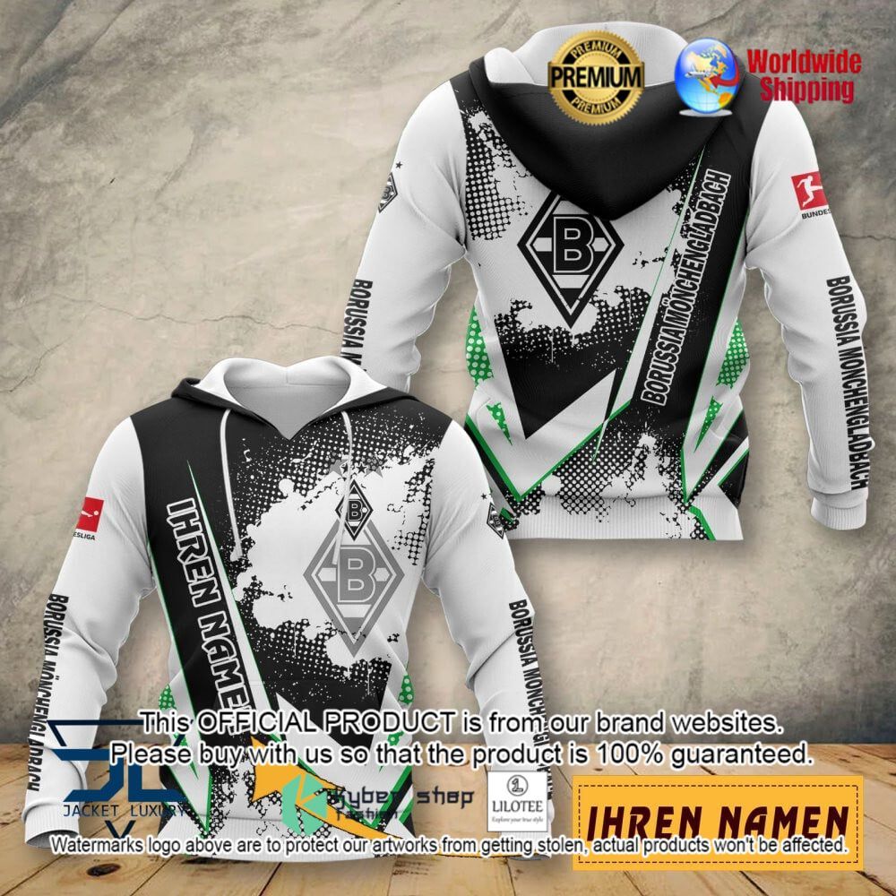 borussia monchengladbach custom name 3d hoodie shirt 1 519