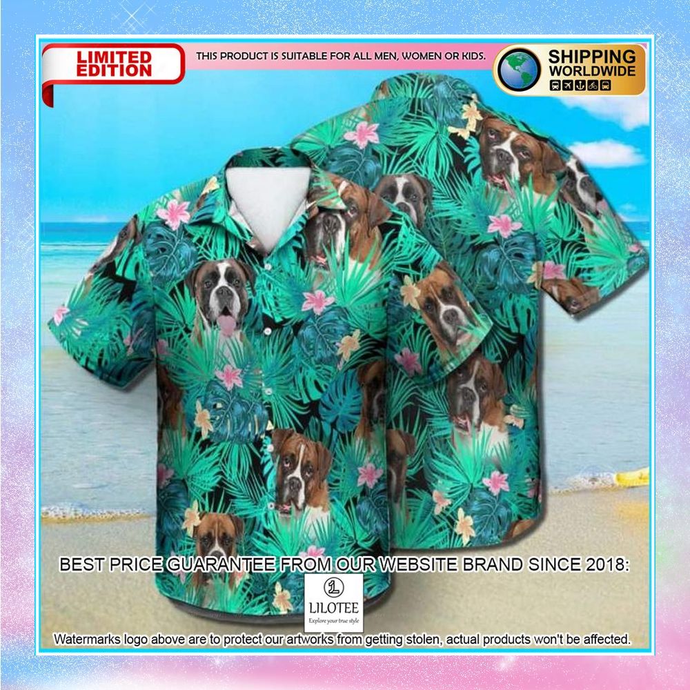 boxer summer leaves hawaiian shirt 1 291