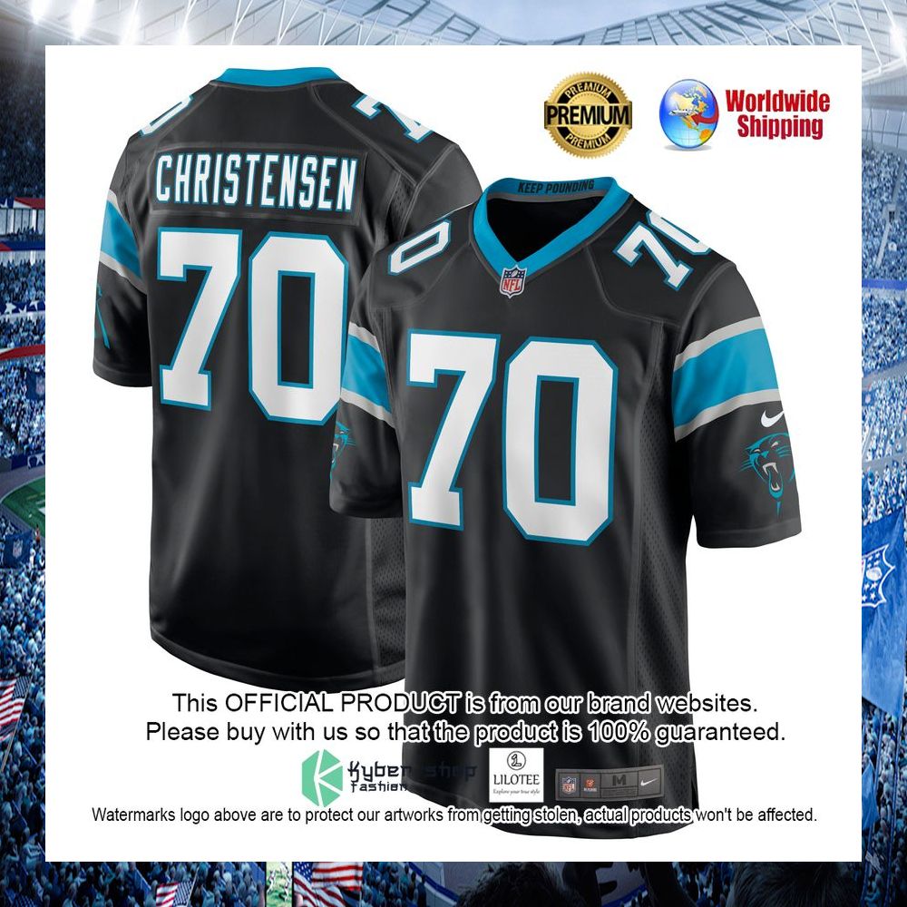 brady christensen carolina panthers nike black football jersey 1 470