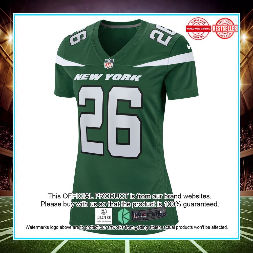 brandin echols new york jets gotham green football jersey 2 624