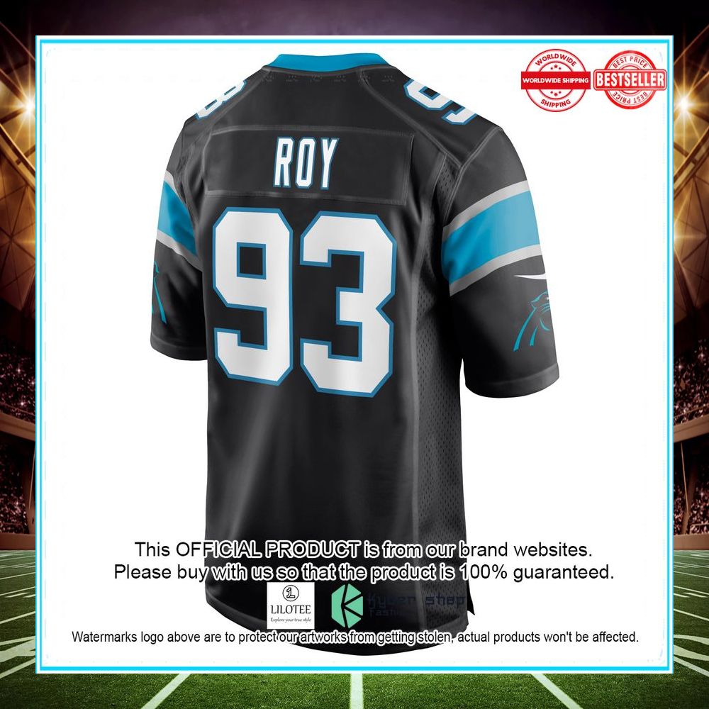 Bravvion Roy Carolina Panthers Nike Black Football Jersey - LIMITED EDITION 3 bravvion roy carolina panthers nike black football jersey 3 649
