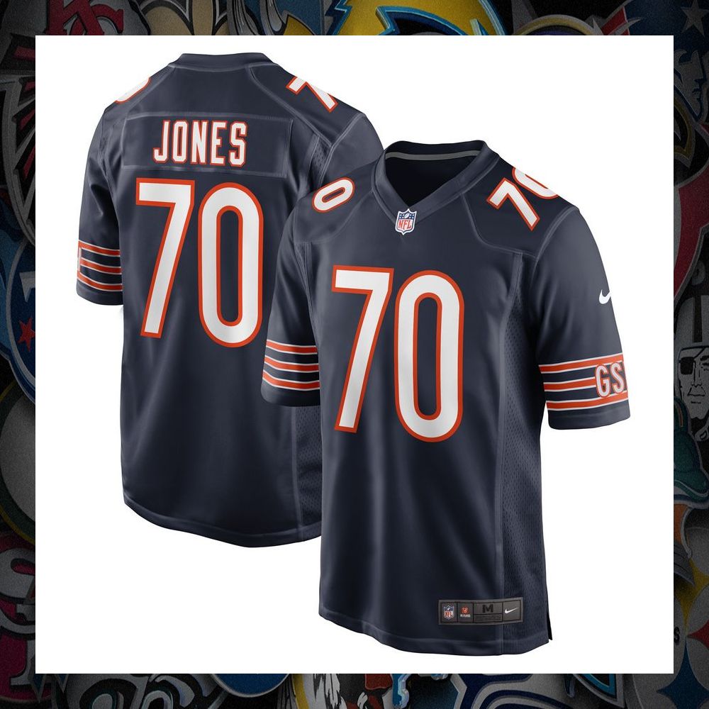Braxton Jones Chicago Bears Navy Football Jersey 4 braxton jones chicago bears navy football jersey 4 178