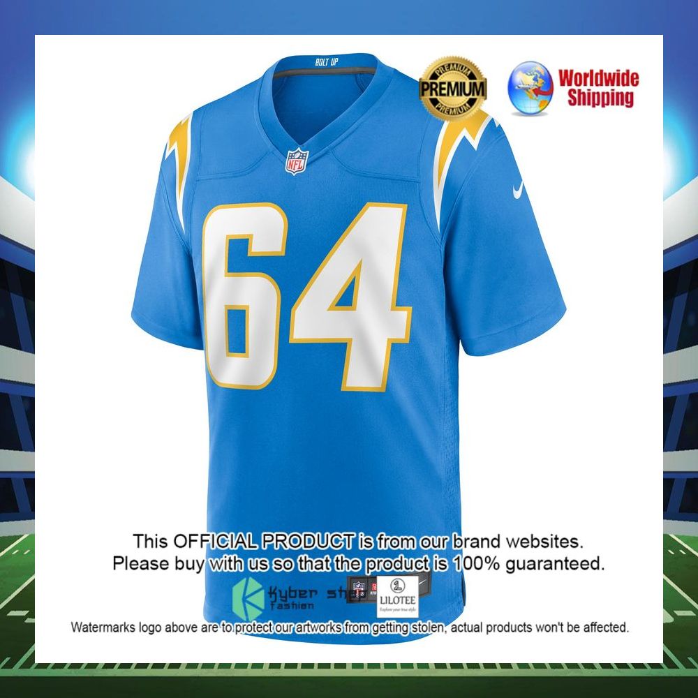 brenden jaimes los angeles chargers nike game powder blue football jersey 2 81