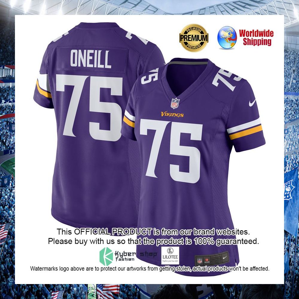 brian oneill minnesota vikings nike womens purple football jersey 1 742